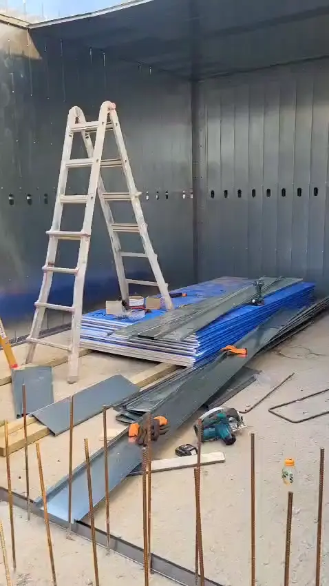 הכנת כלים וחומרים באתר לפני הרכבה